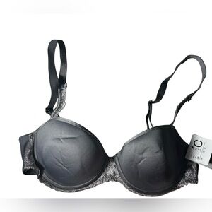 CHANTELLE dark charcoal gray underwire bra style C13M60 size 32C NWT